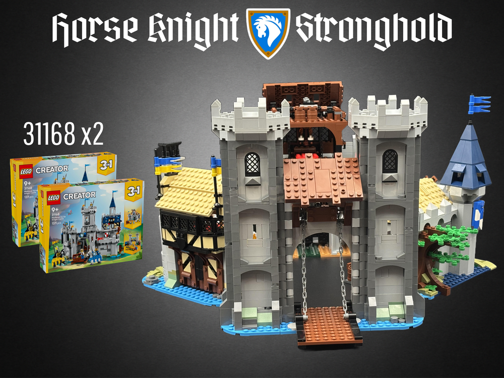 Rebrickable LEGO 31168 Horse Knight Stronghold alt build 1