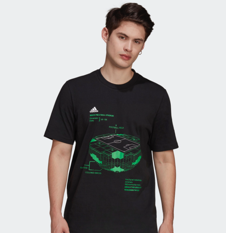 LEGO x Adidas football pitch T shirt black