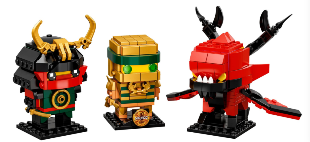 LEGO BrickHeadz 40490 NINJAGO 10 contents